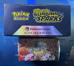 Pokemon TCG Surging Sparks Bundle Pokemon Center ETB + Booster Box New/Sealed - Image 2