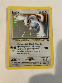 Pokemon TCG Lugia Neo Genesis Holo Rare MINT Condition 9/111 - Image 1