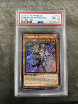 2024 Yu-Gi-Oh! LEDE Nightmare Apprentice 1st Edition PSA 10 Gem Mint Secret Rare - Image 1