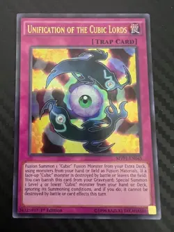 Yugioh Unification of the Cubic Lords MVP1-EN045 Ultra Rare 1st Ed VLP - Image 1