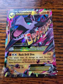 Mega M Aerodactyl EX Pokemon Card Holo Ultra Rare XY98 Black Star Promo - MP! - Image 1