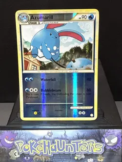 Pokemon Card Azumarill 2/123 Reverse Holo HeartGold & SoulSilver Near Mint - Image 1