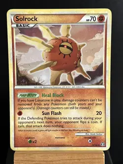 Pokemon Card Solrock 9/102 Triumphant Holo Rare Near Mint - Image 1