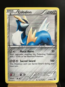 Pokemon Card Cobalion 77/98 Emerging Powers Holo Rare Near Mint - Image 1