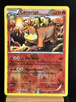 Pokemon Card Camerupt 22/149 Boundaries Crossed Reverse Holo Near Mint - Image 1