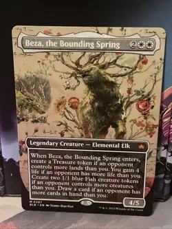 Beza, the Bounding Spring (Borderless) Bloomburrow Regular NM #0287 - Image 1