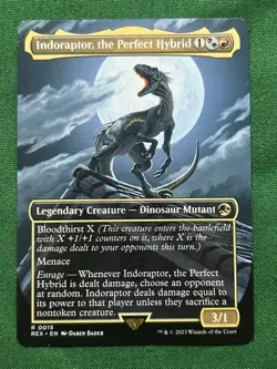 Indoraptor, the Perfect Hybrid (Borderless) - Near Mint MTG - Image 1