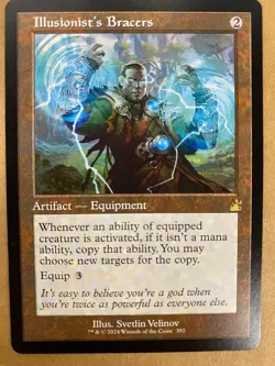 MTG 1x RETRO Illusionist's Bracers 392 Ravnica Remastered Magic Gathering x1 NM - Image 1