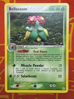 POKEMON TCG BELLOSSOM 16/101 NON HOLO RARE LIGHT PLAY HIDDEN LEGENDS YUKA MORII - Image 1