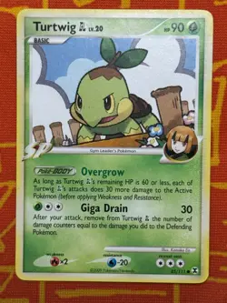 POKEMON TCG TURTWIG GL 85/111 NON HOLO COMMON LIGHT PLAY RISING RIVALS - Image 1