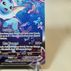 Vaporean VMAX SWSH182 Black Star Promo Pokemon Ultra Rare Full Art Near Mint 🎄 - Image 5