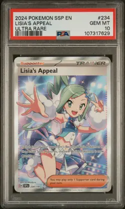 2024 POKEMON SSP EN-SURGING SPARKS ULTRA RARE #234 LISIA'S APPEAL PSA 10 - Image 1