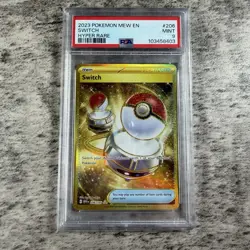 2023 POKEMON MEW EN-151 HYPER RARE #206 SWITCH PSA 9 - Image 1