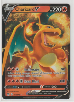 Pokemon Charizard v Swsh09: Brilliant Stars Ultra Rare Holo Card 017/172 - Image 1