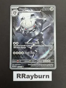 Pokemon Steelix 150/132 Me01: Mega Evolution Illustration Rare Holo - Image 1