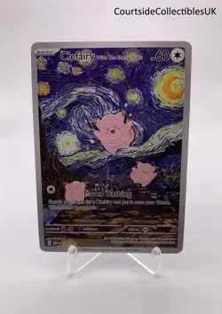Clefairy 'Starry Night' Van Gogh Custom Full Art Card Pokemon *CUSTOM* - Image 1