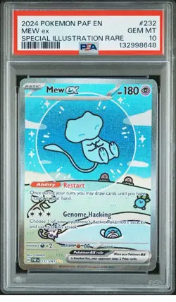 POKEMON PAF EN-PALDEAN FATES SPECIAL ILLUSTRATION RARE #232 MEW EX PSA 10 ???? - Image 1