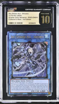 Yugioh Sky Striker Ace Shizuku RA03-EN043 1st Edition CGC PRISTINE 10 Collectors - Image 1
