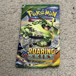 (SEALED) Pokemon TCG XY Roaring Skies Booster Pack- 10 Cards (2015) - Image 1