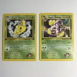 Pokemon FIRST EDITION Gym Challenge Koga Beedrill Koga Weezing WOTC Cards LP+ - Image 1