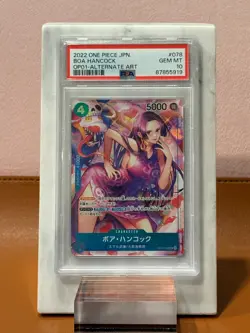 PSA 10 Boa Hancock OP01 078 Alt Art One Piece Card Game Romance Dawn Japanese - Image 1
