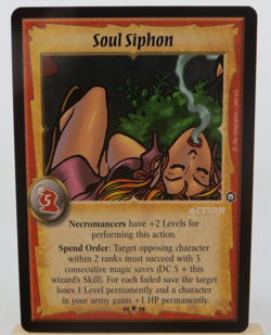 WARLORD Saga of the Storm CCG Action Card SOUL SIPHON 52/78 #959 - Image 1