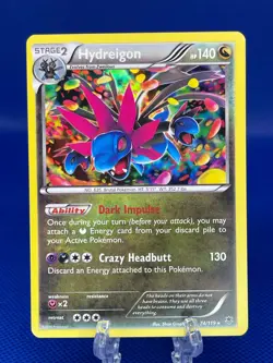 Pokemon TCG Hydreigon XY Phantom Forces 74/119 Holo Rare Card English 2014 LP - Image 1