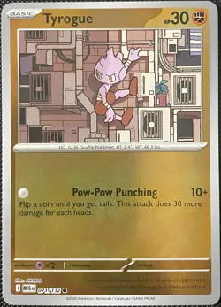 Tyrogue 071/132 Me01: Mega Evolution Reverse Holo - Pokemon Card - Image 1
