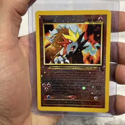 Entei Black Star Promo 34 Reverse Holo Pokemon Card Vintage Pokemon Card Rare LP - Image 1