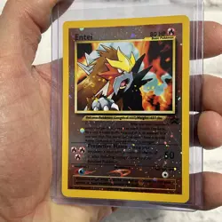 Entei Black Star Promo 34 Reverse Holo Pokemon Card Vintage Pokemon Card Rare LP - Image 2