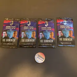 Star Trek CCG The Dominion 4 packs Sealed 9 Card Expansion Packs - Image 1