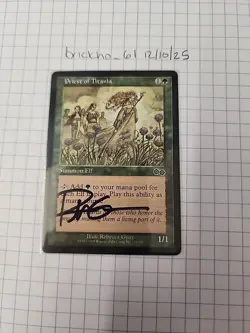 MTG Priest of Titania the List Urza's Saga 270/335 Signed By Rebecca Guay - Image 1