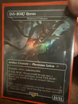 FAS-BOR7 Horus - Blightsteel Colossus (Rainbow Foil) Secret Lair Drop Foil - Image 1