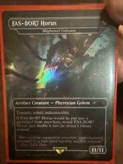 FAS-BOR7 Horus - Blightsteel Colossus (Rainbow Foil) Secret Lair Drop Foil - Image 2