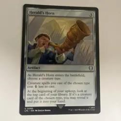 LTC HERALD'S HORN 1x Rare Magic Lord of the Rings Commander MTG EX - Image 1