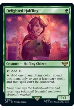 1x MTG Delighted Halfling - Lord of the Rings Rare! NM Mint! Ships Fast! - Image 1