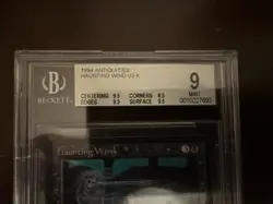 MTG Magic Antiquities Haunting Wind BGS Graded 9 Beckett Mint - Image 2