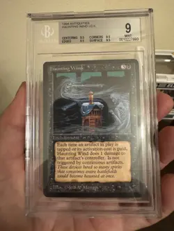 MTG Magic Antiquities Haunting Wind BGS Graded 9 Beckett Mint - Image 4
