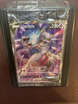 Pokemon TCG Mewtwo v SWSH229 Factory Sealed 2022 Black Star Promo - Image 1