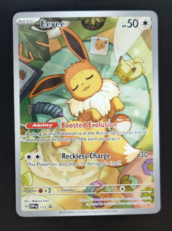 Pokemon TCG Eevee 173 SV Prismatic Evolutions Black Star Promo Holo Near Mint NM - Image 1