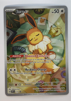 Pokemon TCG Eevee 173 SV Prismatic Evolutions Black Star Promo Holo Near Mint NM - Image 3