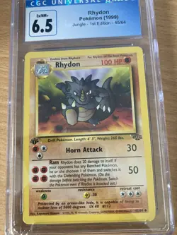 CGC 6.5 rhydon jungle 1st edition Pokemon - Image 2
