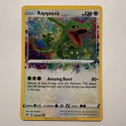 Pokemon TCG Sword & Shield Vivid Voltage Rayquaza 138/185 Amazing Rare NM - Image 1