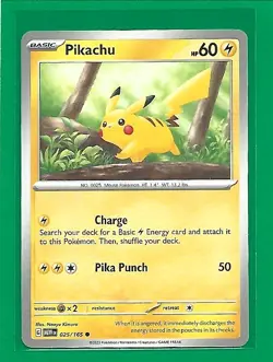 Pokemon TCG Scarlet & Violet 151 Pikachu #25/165 Regular Common - Image 1