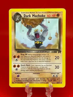 Pokemon TCG Dark Machoke 40/82 Team Rocket Regular Uncommon English 2000 MP - Image 1