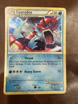 Gyarados (Red) 123/123 Shiny Pokemon TCG HeartGold SoulSilver Holo Rare USED - Image 1