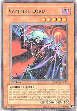 Vampire Lord DPKB-EN013 Yu-Gi-Oh! Heavy Play 1st Edition - Image 1