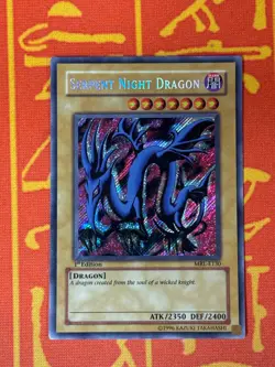 YUGIOH SERPENT NIGHT DRAGON SECRET RARE 1ST EDITION LIGHT PLAY MRL-E130 - Image 1