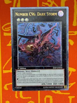 YUGIOH NUMBER C96: DARK STORM ULTIMATE RARE 1ST EDITION EXCELLENT SHSP-EN046 - Image 1