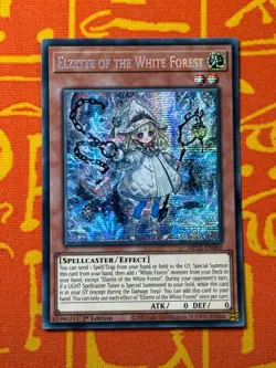 YUGIOH ELZETTE OF THE WHITE FOREST SECRET RARE 1ST EDITION NM MP25-EN080 - Image 1